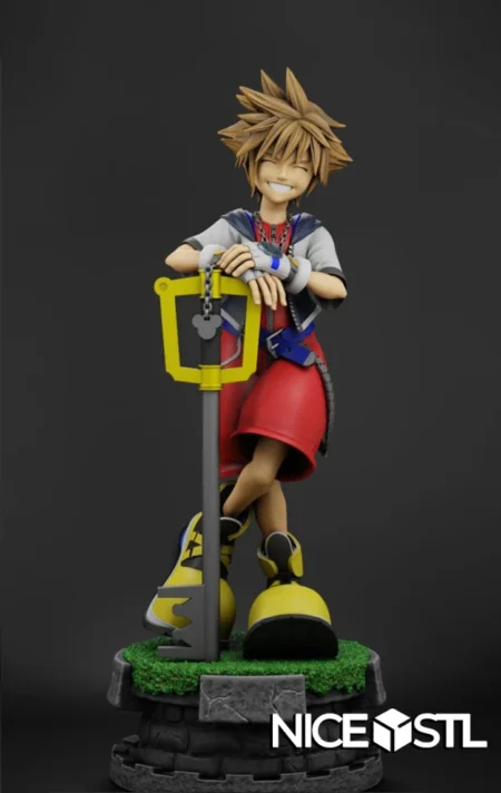 Sora STL – Kingdom Hearts 3D Print Model 4